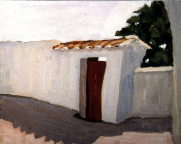 Puerta y muro - 43x33cm - Óleo Lienzo -1997